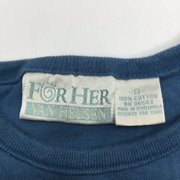 Van Heusen For Her Womens Blue Knit Sleeveless Tank Top Spring Summer Size Small - Picture 7 of 9